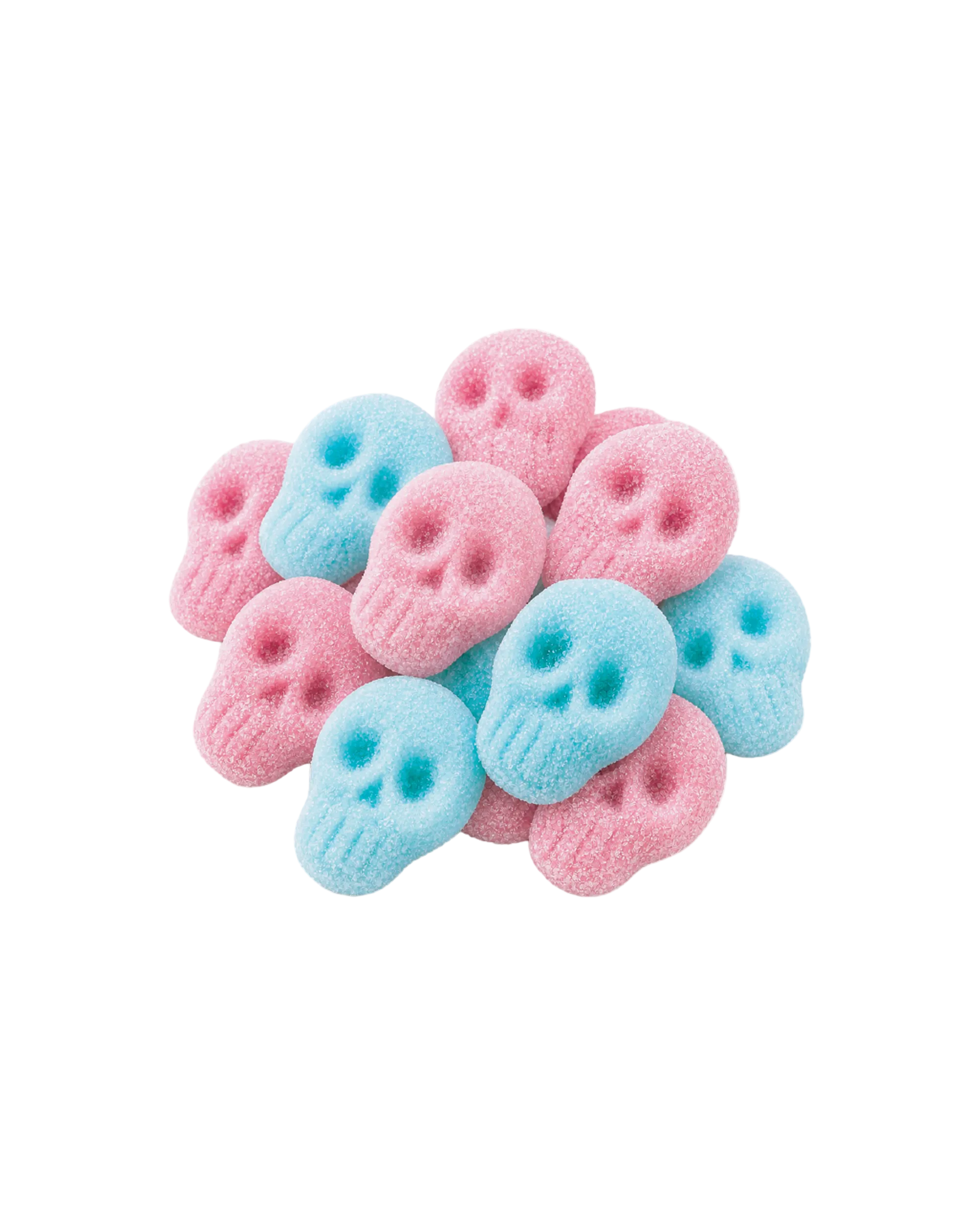 Vegan Sour Fizzy Bubblegum Skulls